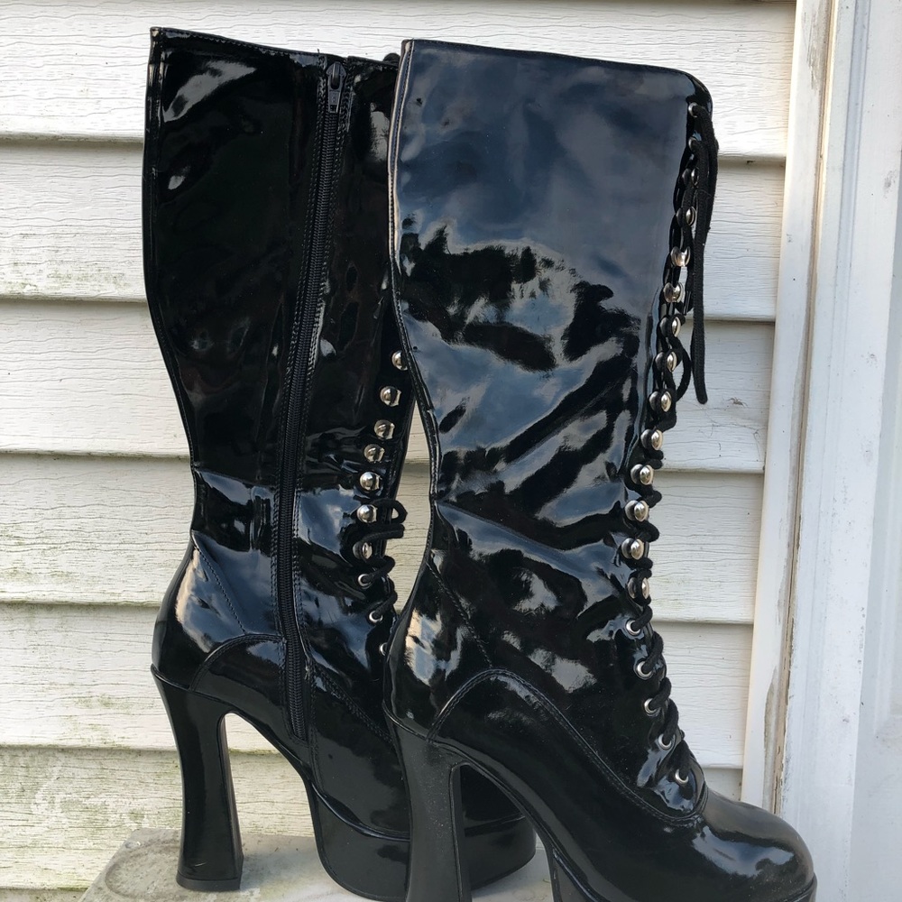 Patent Leather Knee High boot size 8 never worn